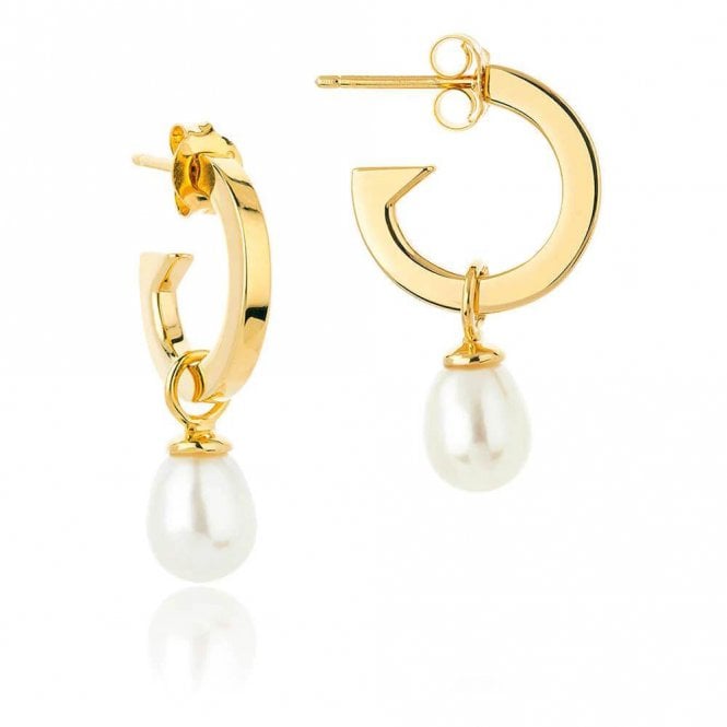 Silver Gold Plated Biography Hoop earrings by Claudia Bradby