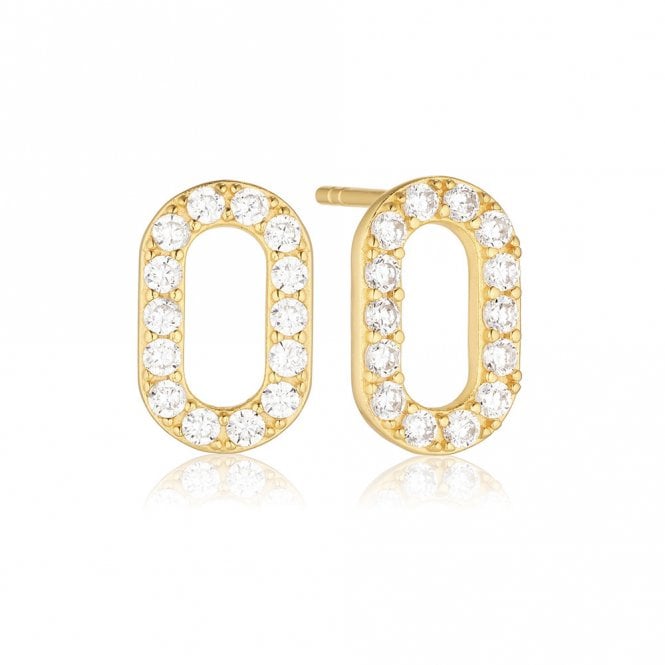 Silver Gold Plated Capizzi Earrings by Sif Jakobs