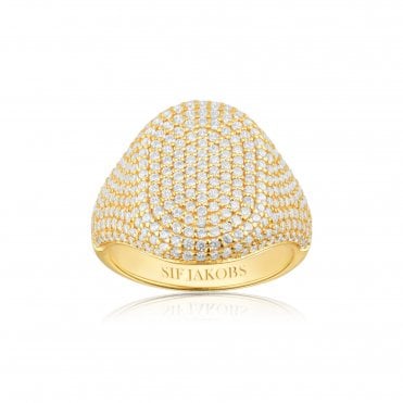 Silver Gold Plated Capizzi Ring from Sif Jakobs