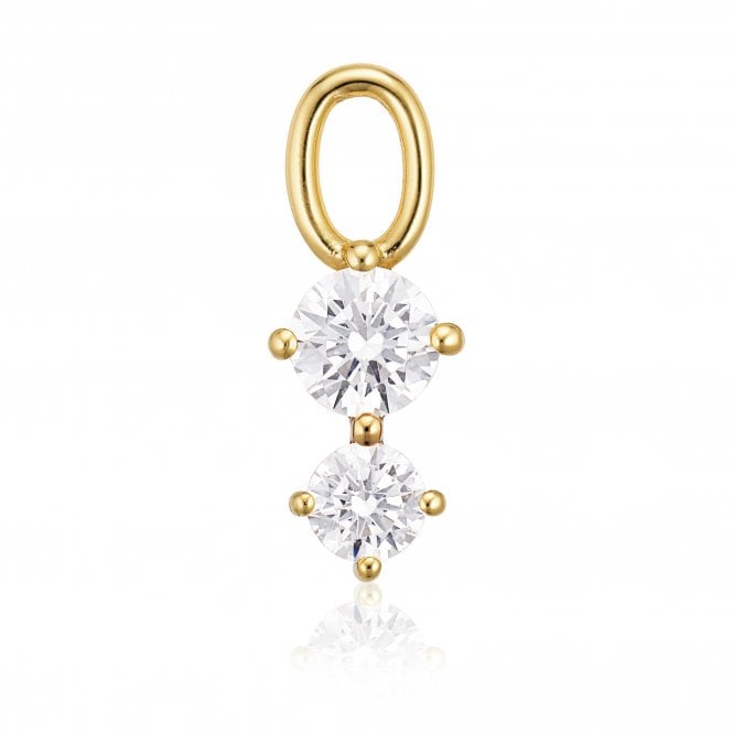 Silver Gold Plated Circolo Due Hoop Charm by Sif Jakobs