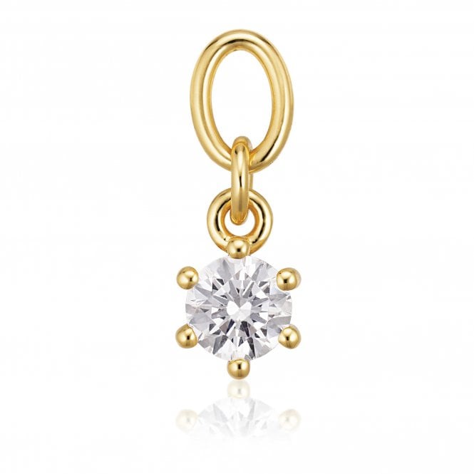 Silver Gold Plated Circolo Uno Hoop Charm by Sif Jakobs