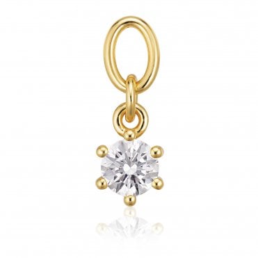 Silver Gold Plated Circolo Uno Hoop Charm by Sif Jakobs