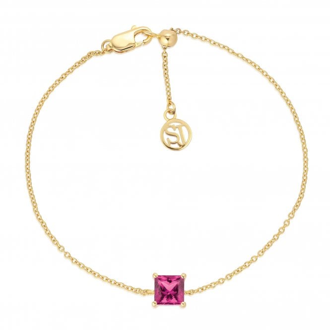 Silver Gold Plated Ellera Quadrato Bracelet by Sif Jakobs