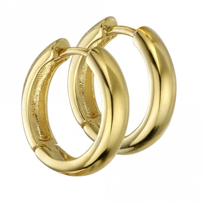 Silver gold plated huggie earrings