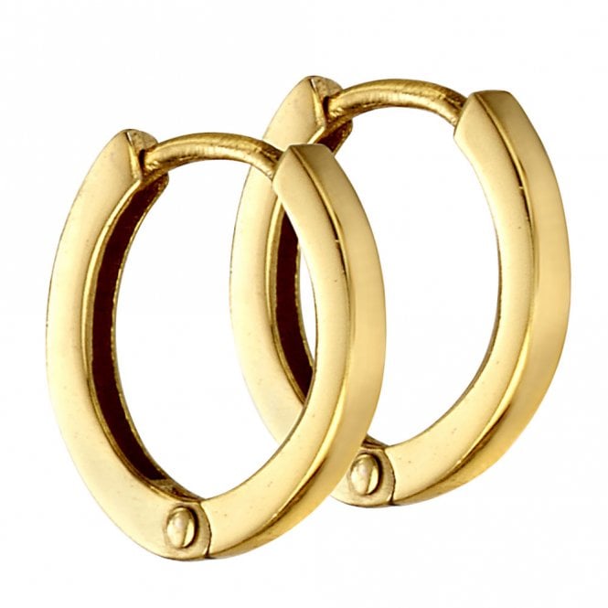 Silver gold plated huggie earrings