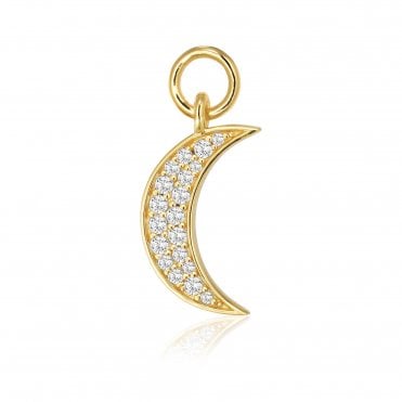Silver Gold Plated Luna Hoop Charm by Sif Jakobs