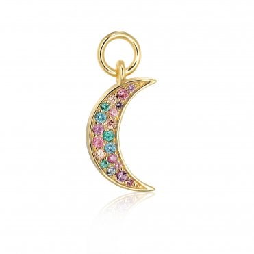 Silver Gold Plated Luna Hoop Charm by Sif Jakobs