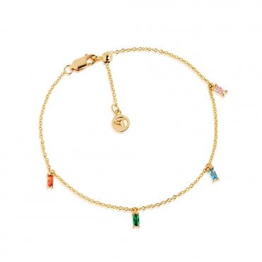 Silver Gold Plated Princess Ankle Chain by Sif Jakobs
