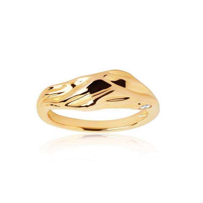 Silver Gold Plated Vulcanello Ring by Sif Jakobs