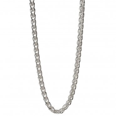 Silver Heavy Spiga Link Necklace