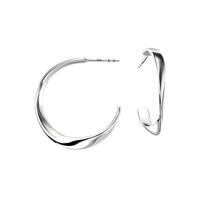 Silver hoop earrings