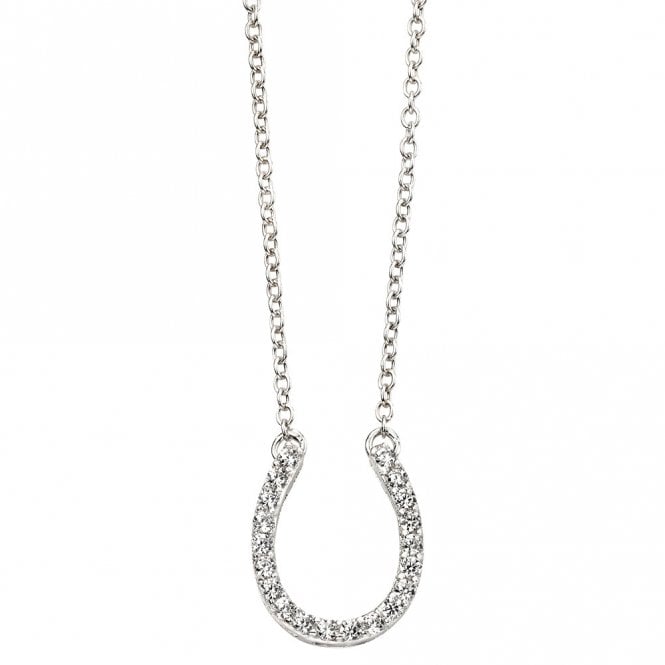Silver horse shoe necklace