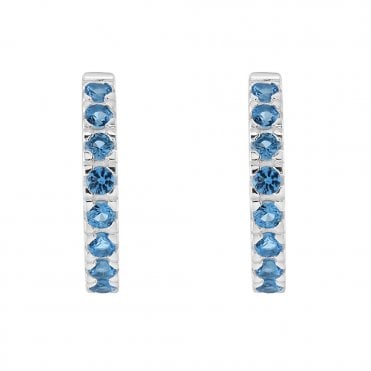 Silver Huggie Earrings by Kit Heath
