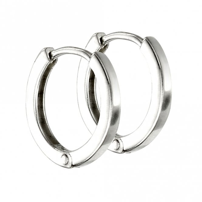 Silver huggie earrings