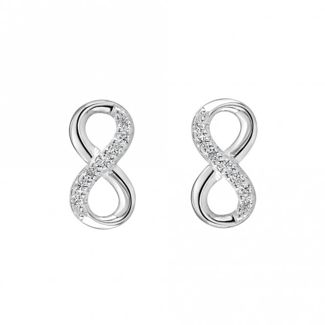 Silver Infinity Earrings by Kit Heath