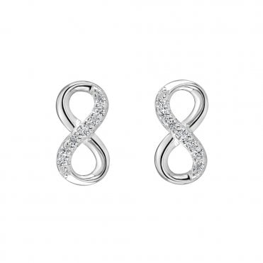 Silver Infinity Earrings by Kit Heath