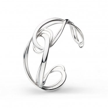 Silver Infinity Grande Cuff Bangle by Kit Heath