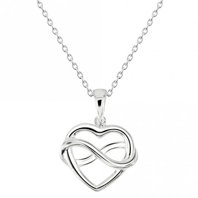 Silver Infinity Heart Pendant by Kit Heath