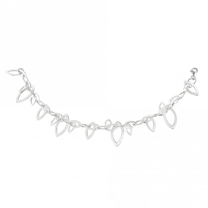 Silver Marquise Multi Layered Link Bracelet by Kit Heath