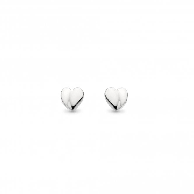 Silver Mini Sweet Heart Stud Earrings by Kit Heath
