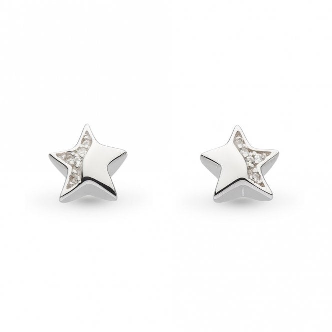 Silver Miniature Star Stud Earrings by Kit Heath