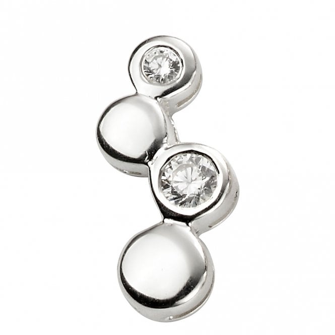 Silver multi circle pendant and chain