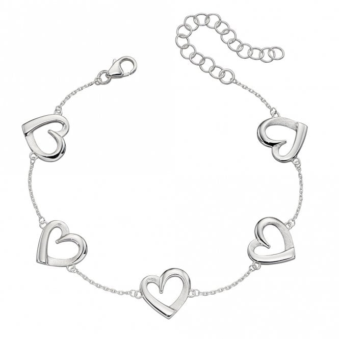 Silver Open Heart Bracelet