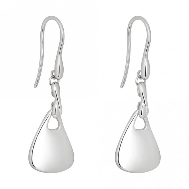 Silver Organic Drop Earrings