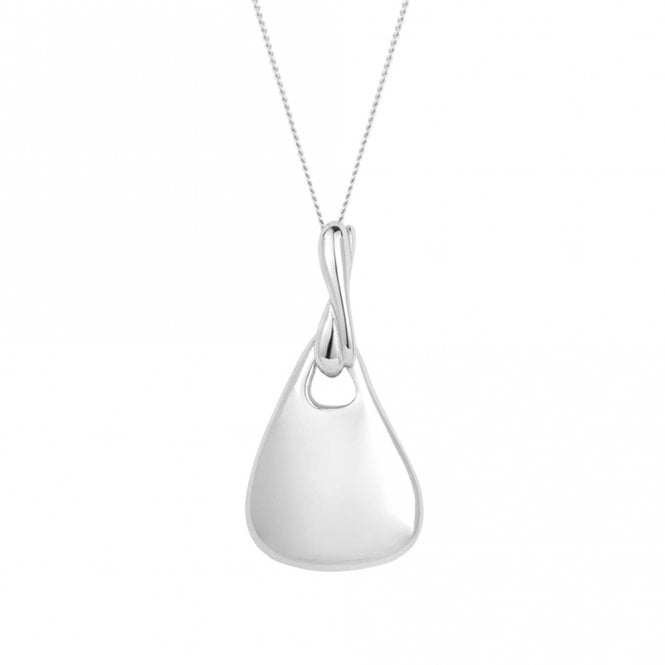 Silver Organic Drop Pendant and Chain