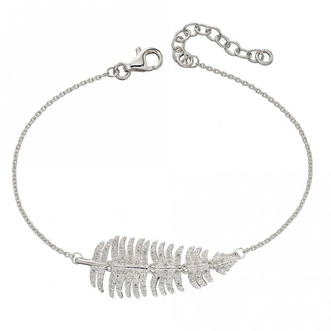 Silver Palm Leaf Bracelet