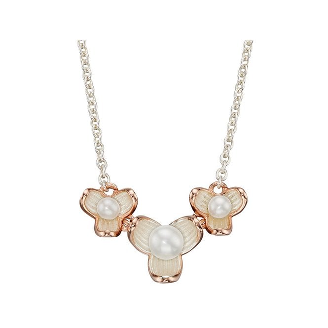 Silver & pearl necklet