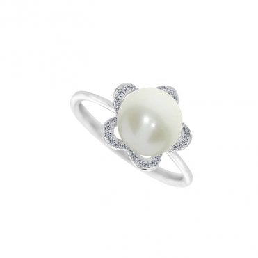 Silver Pearl Ring
