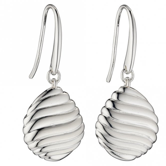 Silver pebble earrings