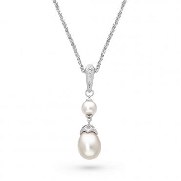 Silver Revival Astoria Glitz Pearl Necklace by Kit Heath