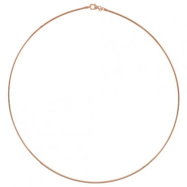 Silver rose gold plated omega chain