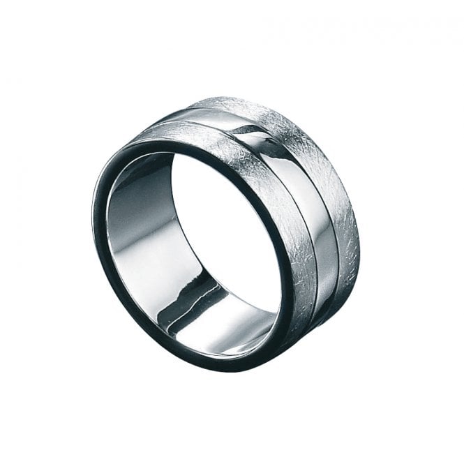 Silver satinized ring by Fred Bennett