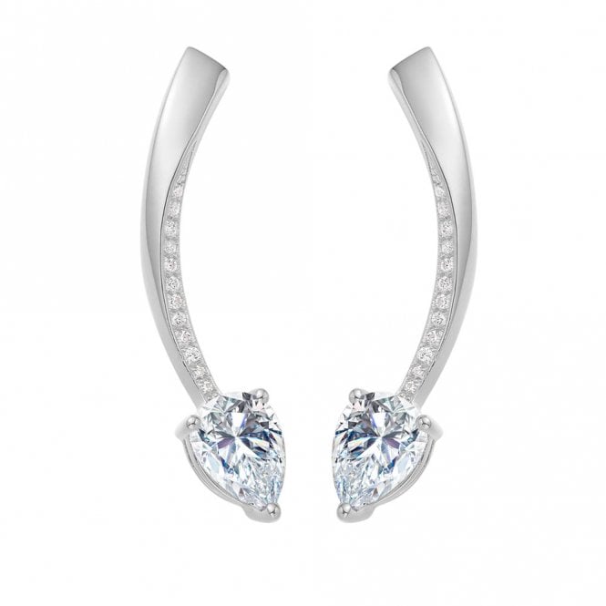 Silver Shooting Star Earrings by Fei Liu