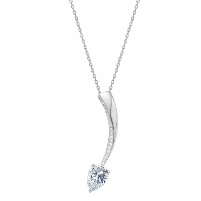 Silver Shooting Star Pendant and Chain by Fei Liu