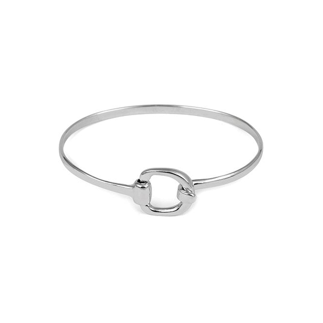 Silver snaffle bangle by Robert Paul Adams