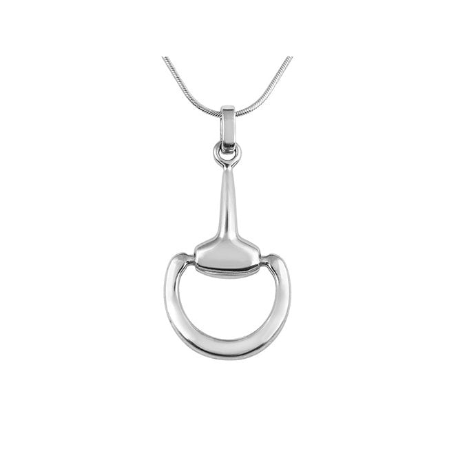 Silver snaffle pendant and chain
