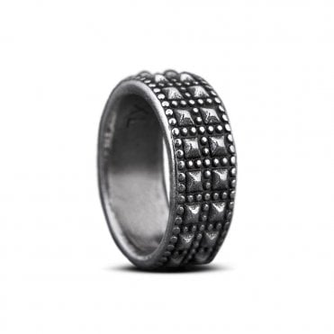 Silver squares ring by The Precious Frog