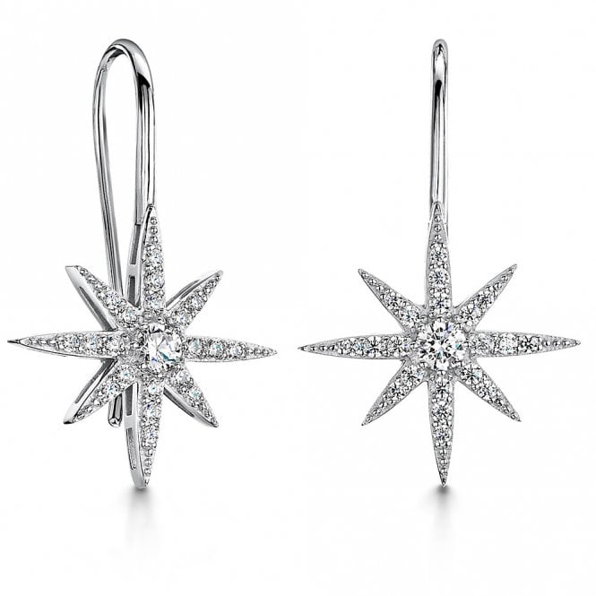 Silver star earrings by Jools