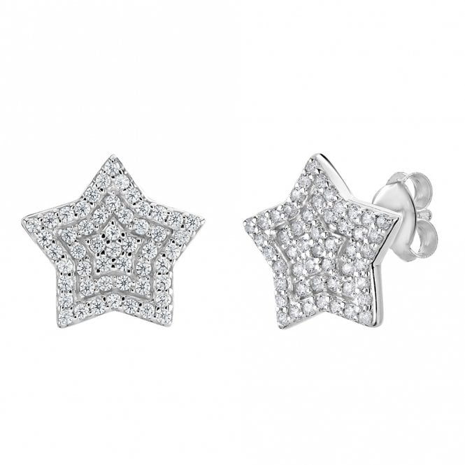 Silver Star Earrings by Kit Heath