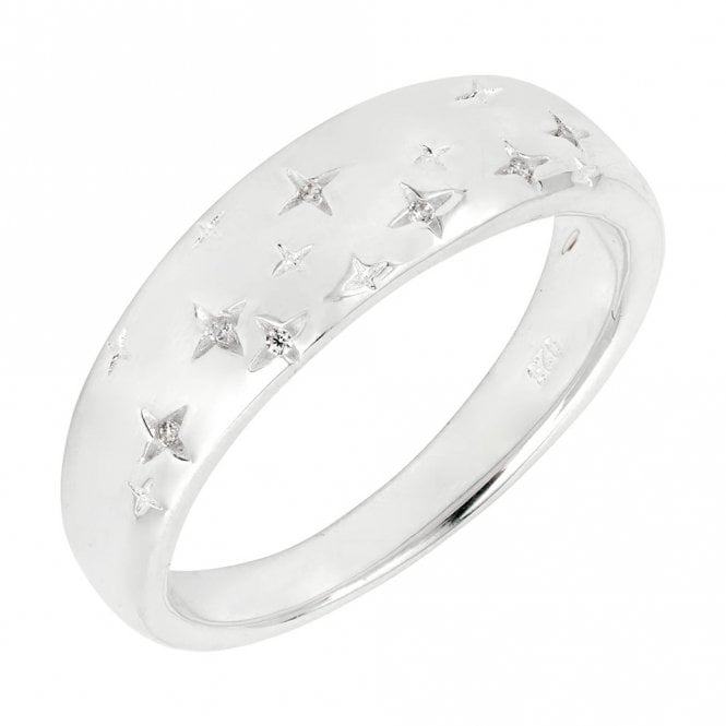 Silver Starry Night Ring