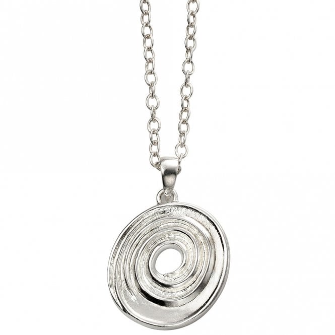 Silver swirl pendant and chain