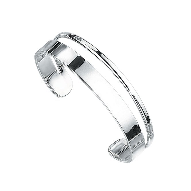 Silver torque bangle