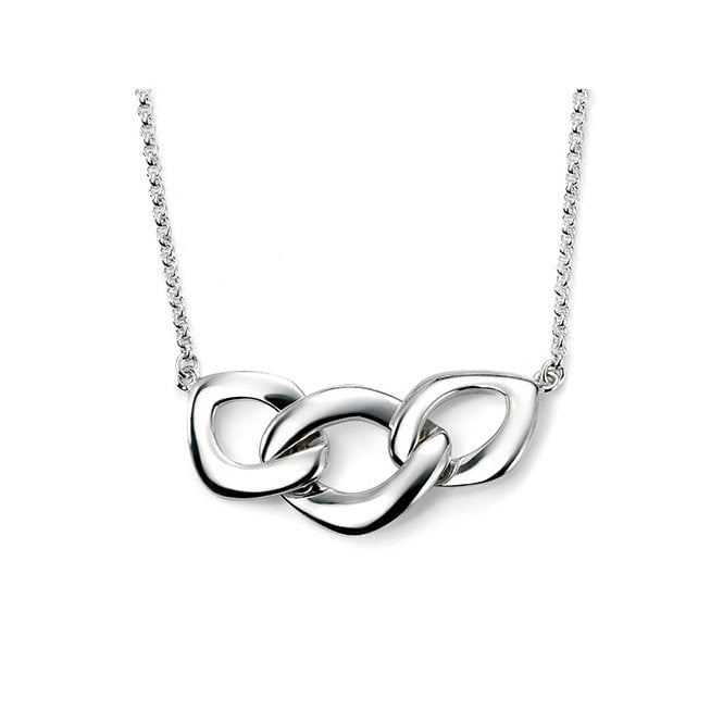 Silver treble link necklace