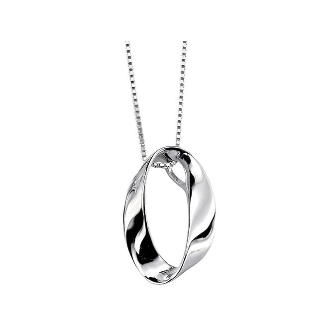 Silver twist necklace