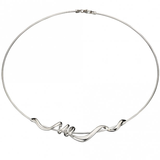 Silver twisted wire collar