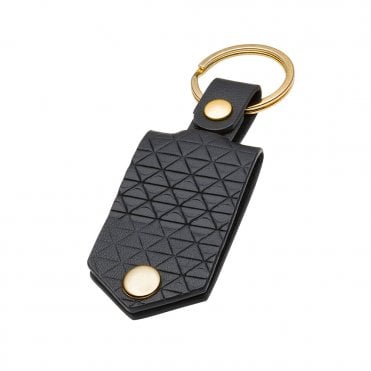 Stainless Steel and Leather Key Ring by Fred Bennett
